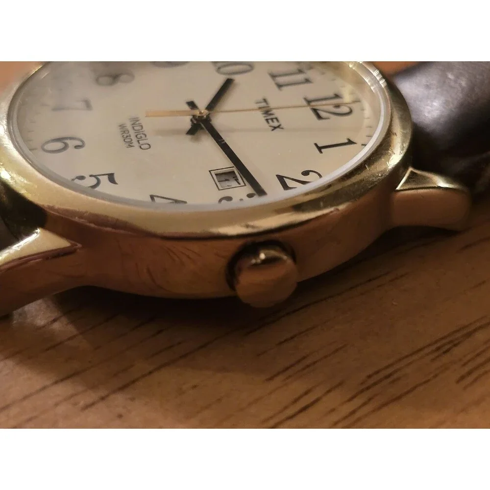 Vintage Timex Easy Reader 38mm Gold-Tone Watch TW2P75800 – Cream Dial – Works!